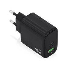 Aisens A110-0972 Wandlader GaN - 1xUSB Type-C - 1xUSB - 45W - Zwart