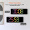 Digital Wall Clock, 16" Colorful Digital Display Clock, Date, Week, Temperature, Dual Alarm, Auto-Dimming, DST,Countdown 4