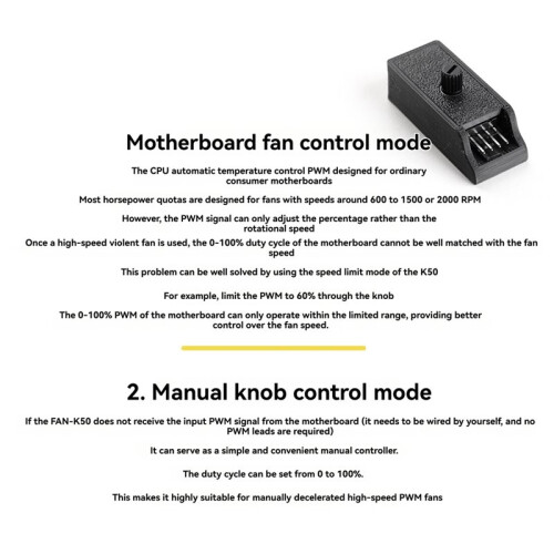 PWM Speed Controller 4-Pin Fan Speed Controller 4-Pin 12V Power Supply DIY Water-Cooling Cooling Fan Speed Controller 1