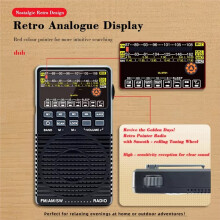 Portable Full-Band FM/AM/SW Pointer DSP Radio Preset Stations 2W Speaker Indoor/Outdoor Ideal Gift for Seniors A