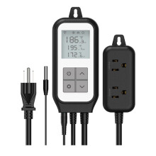 Tuya WIFI Temperature Sensor Controller Thermostat Dual Heat Cooling Relay US Socket Thermometer Life