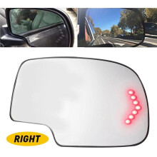 Side Mirror Glass Heated Auto Dim Signal Light for Chevy   03-07 Rearview Mirror Glass 88944392 GM1325102 R