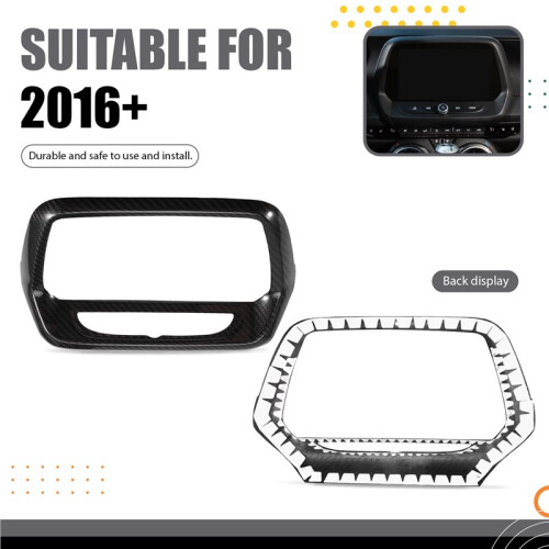Car Center Control Panel Cover Decorative Sticker Real Modification Accessories for  Camaro 2016+ Black