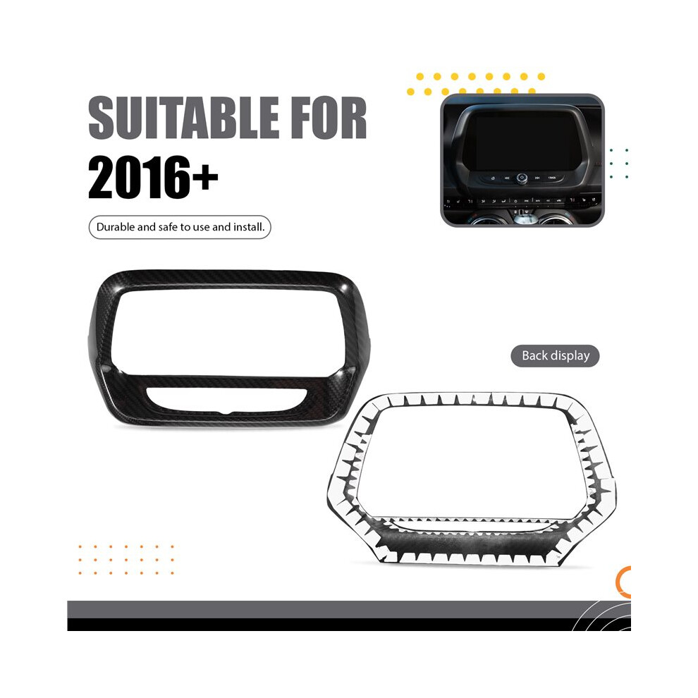 Car Center Control Panel Cover Decorative Sticker Real Modification Accessories For Camaro 2016+ Black 6034095599211