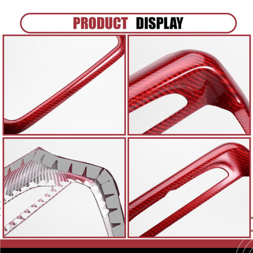 Car Center Control Panel Cover Decorative Sticker Real Modification Accessories for  Camaro 2016+ Red 1
