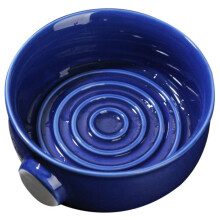 Keramik Herren Rasierbecher Bowl Cup Thread Bottom Wide Mouth für Rasierpinsel und Rasierseife Royal