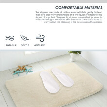 Disposable Slippers,24 Pairs Closed Toe Disposable Slippers Fit Size for Men and Women for Hotel, Spa Guest Used, (White)