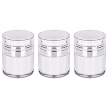 Cream Jar Vacuum Bottle, 50Ml Airless Pump Jar Bottles Portable Lotion Dispenser, Makeup Creams Travel Container 3Pcs