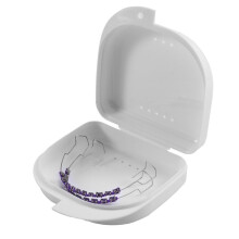 1 Paar Beugels Kleurrijke Tijdelijke Tandversiering Metalen Draden Nep Beugels Orthodontische Kettingen Beugels Paars