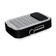 80W Professional Nail Vacuum Cleaner Polishing Gel Pedicure Rechargeable Vacuum Cleaner with Removable Filter EU Plug