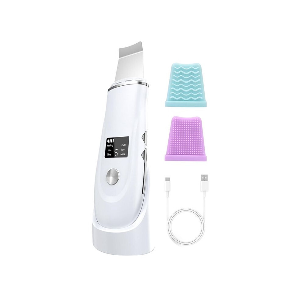 Skin Scrubber Face Spatula - Deep Cleansing Tool for Pore Extraction, Fast Charging Dock Blackhead Remover Face Spatula