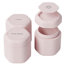 Conjunto de cápsulas para cuidados corporais com 3 recipientes de 1,32 oz, recipientes magnéticos com tampas, itens essenciais para viagem