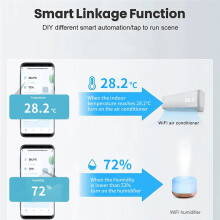 Stück Tuya WLAN--Temperatur- und Feuchtigkeitssensor für Innenräume, App-Überwachung für Alexa und für  Home Assistant