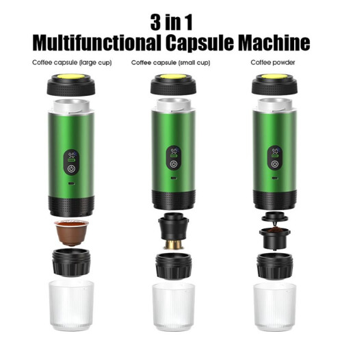 Portable Capsule Coffee Maker with Digital Display - Espresso Machine for Home, Car, and Camping Use 2