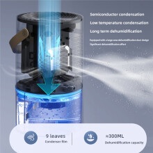 Portable Dehumidifier  Air Purifie Home  Dehumidifier Silent Small Dehumidifier for Bedroom Office Kitchen(US)A