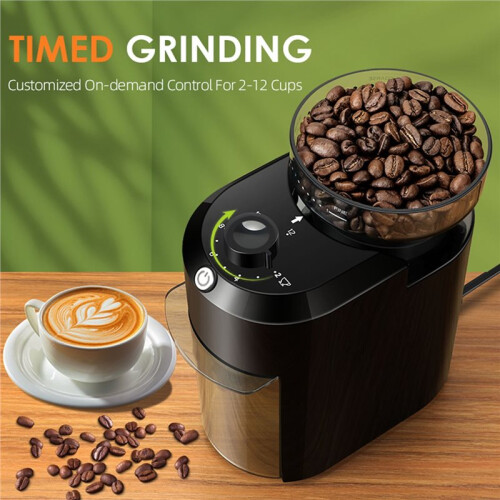 Electric Coffee Grinder Adjustable Burr Mill Conical Coffee Bean Grinding with 28 Precise Grind Setting 220V EU Plug 1