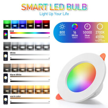 Tuya LED Recessed Downlights, 70W Equivalent, Color Changing, 2700K Warm White , Remote Control(4 Pack)