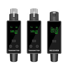 Adattatore per Microfono XLR 2.4G Sistema Trasmettitore/Ricevitore per Microfono Wireless per Microfoni Dinamici, Chitarre, Mixer Audio 2TX 1RX