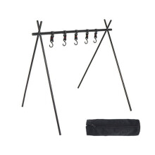 Portatile da Campeggio In Alluminio per Esterni, Pieghevole, Ultraleggero, Treppiede da Campeggio, Appendiabiti da Viaggio, 50x70x72 cm