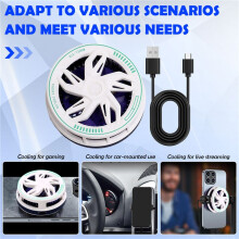 S18 Mobile Phone Cooling Radiator Magnetic Semiconductor Technology, Silent Operation Compatible with IOS & Android B