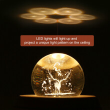3D Kristall Kugel Spiel Uhr Die Leuchtende Rotierende Spiel Uhr Der Rotwild Mit Projektions Led Licht