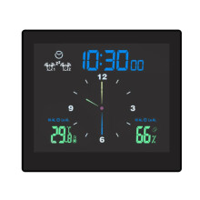 Bathroom Waterproof Wall Clock Shower Clocks Timer Digital Electronic Wall Clock Kitchen Washroom Black