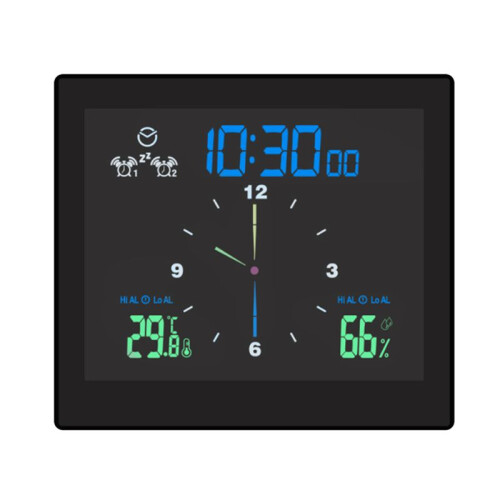Bathroom Waterproof Wall Clock Shower Clocks Timer Digital Electronic Wall Clock Kitchen Washroom  Black 1