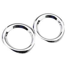 2Pcs Car Front Fog Lamp Light Cover Decoration Ring Trim for  C-HR CHR 2016-2020 LHD Accessories, Silver