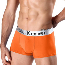 (Orange, XXL) Cailin Mens Kanei Boxer Shorts Pure Cotton Soft And Comfortable Sizes Four
