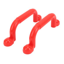 Rosso 1 coppia di maniglie per parco giochi 24x7cm Ø2cm PE Ferro