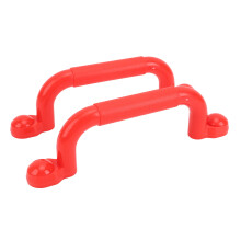 1 coppia di maniglie da parco giochi, 9,4x2,8 pollici, rosso, robuste