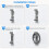 Support mural en aluminium pour adaptateur Ethernet V2 7