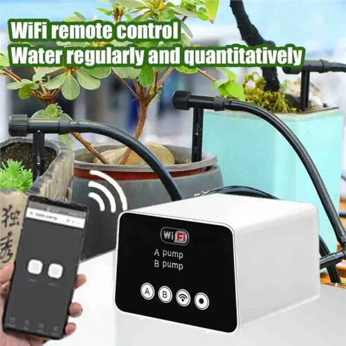 WIFI Watering Device Double Pump Timed Automatic Adjustable Drip Irrigation Timer System Controller for Garden 2