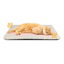 Self Warming Cat Bed 25.2 X 19.3 Inch Extra Warm Thermal Pet Pad with Removable Cover Non-Slip Non Electric Washable A