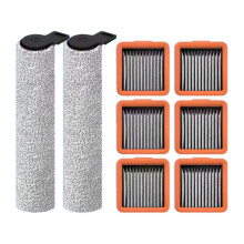 8PCS for UWANT D100 / D100 PRO / D500 / D500 PRO Wireless Vacuum Cleaner Replacement Parts Roller Brush HEPA Filter