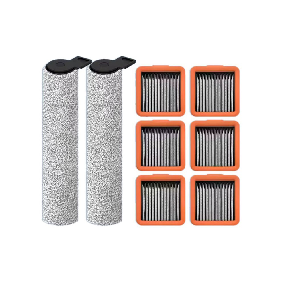 8Pcs For Uwant D100 / D100 Pro / D500 / D500 Pro Wireless Vacuum Cleaner Replacement Parts Roller Brush Hepa Filter 4713491888748