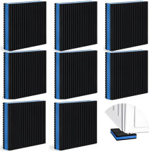 8pc Rubber Anti Vibration Pad,4x4x7/8'' Heavy Duty EVA Sound Isolation Pads,Floor Protector for Washing Machine,Dryers