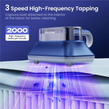 Matrasstofzuiger Krachtige Vibratie Draadloze Slaapbankstofzuiger met UV-C-Lamp, voor Bed, Bank, Wieg en Tapijt