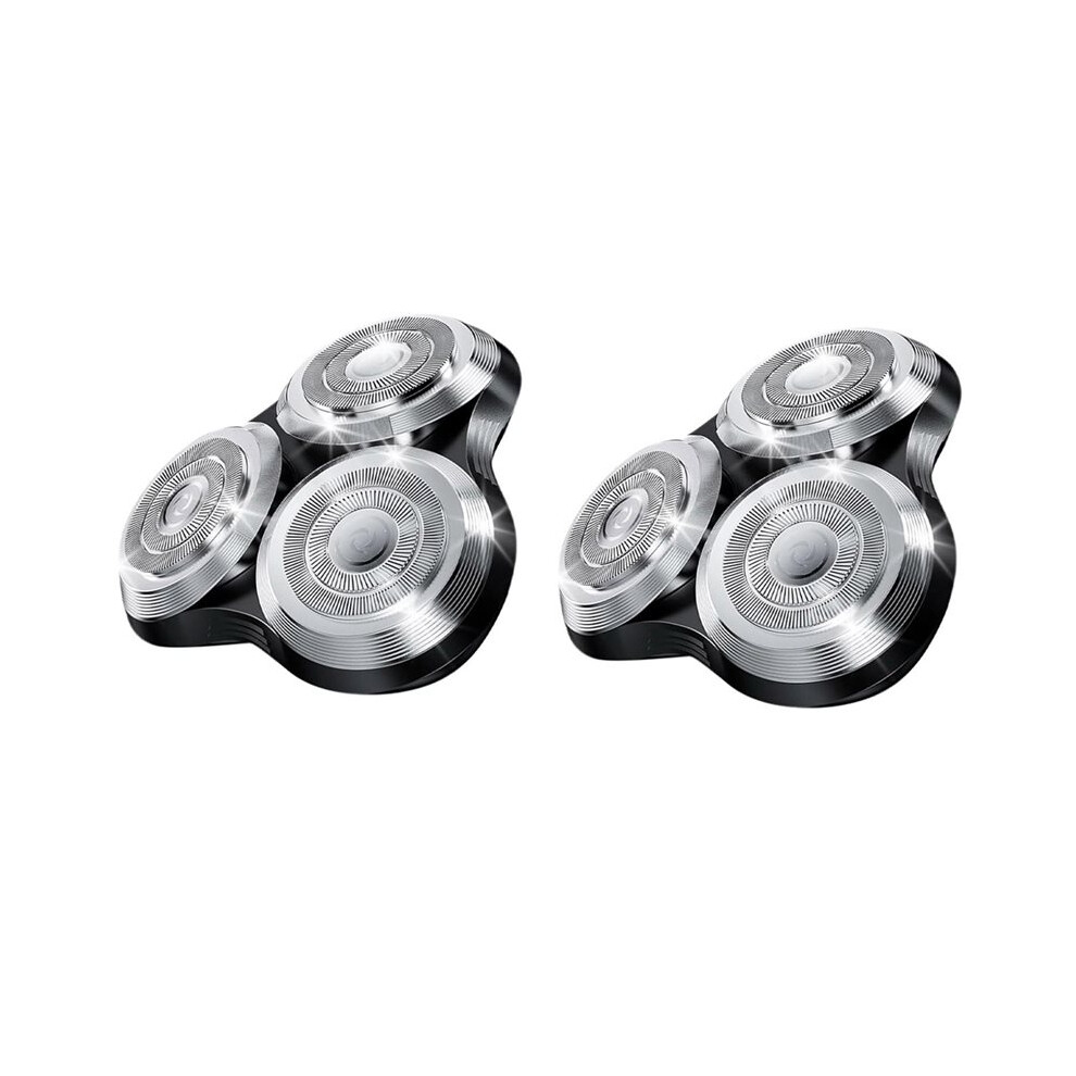 Silver 2Pcs Sh90 Replacement Shaver Heads For Norelco Series 9000 (S9000) Shavers Replacement Heads