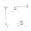 43-65CM Projector Portable Bracket Stand Ceiling Wall Mount Adjustable Scalable Projector Accessories 2