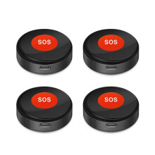 4 Pcs Tuya WiFi SOS Emergency Button Wireless One Key Call Help Home Elderly Children Security Protection A