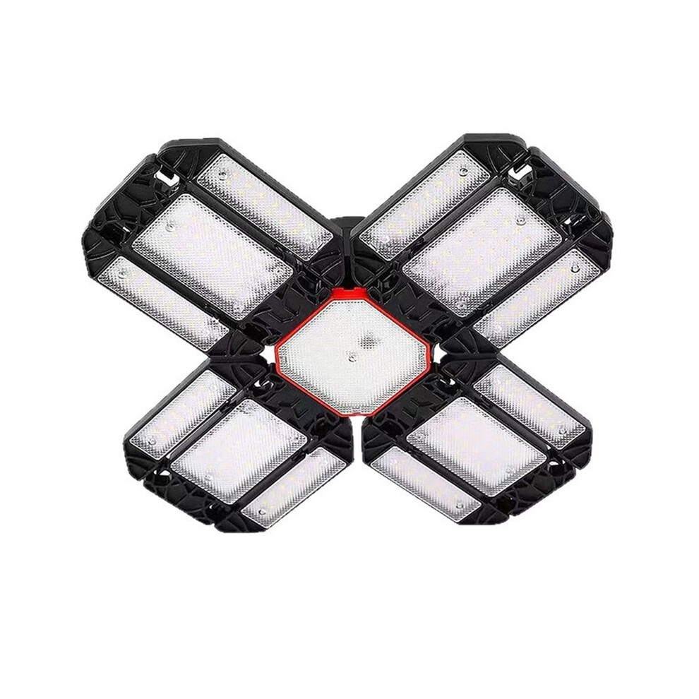 Led Garage Lights With 12 Adjustable Panels, E26/E27 6500K Deformable Ceiling Lighting 4713642516865