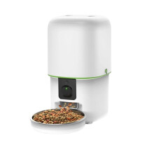 1080P HD Camera Automatic Cat Feeder with 5GWiFi Pet Cat Food Kibble Dispenser Feeder for Cats Dog White