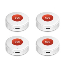 4 Pcs Tuya WiFi SOS Emergency Button Wireless One Key Call Help Home Elderly Children Security Protection B