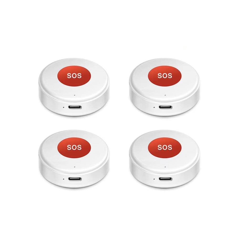 Zandonã 4 Pcs Tuya Wifi Sos Emergency Button Wireless One Key Call Help Home Elderly Children Security Protection B