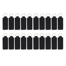 CréAtif Porte-CléS NéOprèNe Chapstick Holders Lipstick Cases Cover Hand Sanitizer Bottle Cover Key Chain (Black)