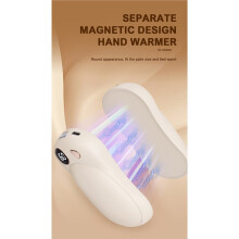 Calentadores de Manos Magnéticos con Succión, Batería Externa, Tipo Dividido, Autocalentables, Calentadores de Bolsillo Seguros para el Invierno B