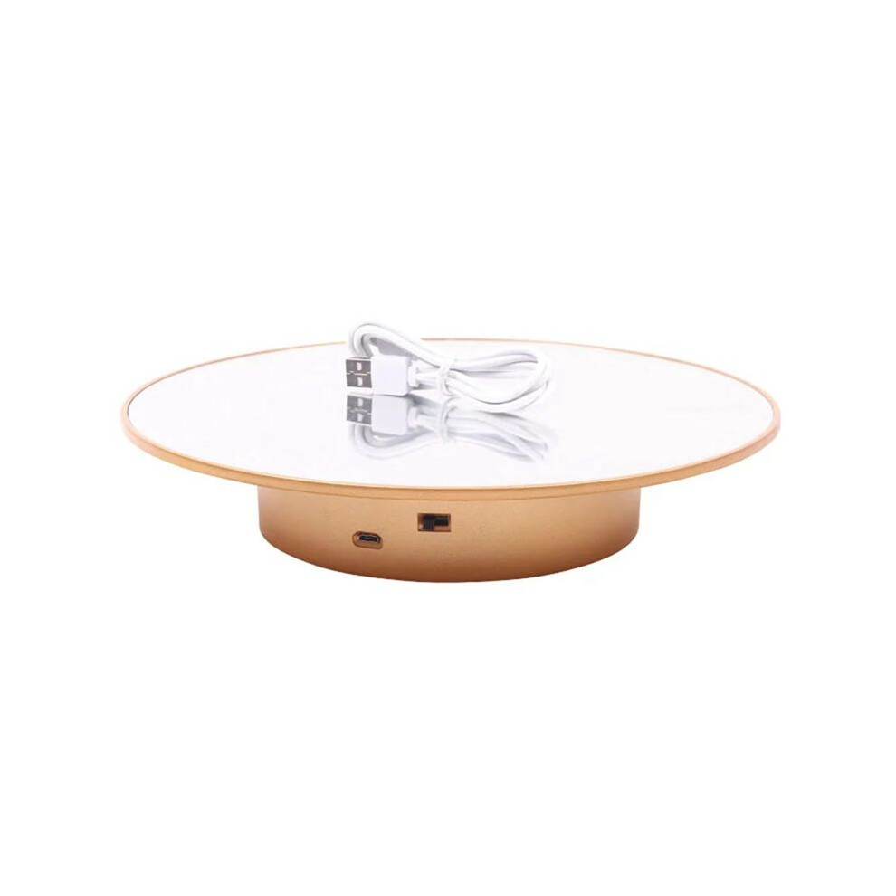 Unisex Golden Motorized Turntable Display For Mannequin Wig Display Stand 360 Degree Electric Rotating Display Turntable