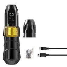 Gold Wireless Tattoo Machine Pen 2400 MAh Battery Permannent Makeup Machine Pen for Tattoo Artist