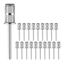 Mandrel Nail Drill Bit, 20 Pcs Sanding Bits for Nail Drill 3/32 Inch Sanding Band Shaft Replacement Nail Drill Bit